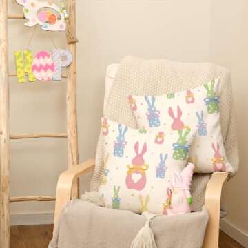 AACORS Easter Pillow Covers Set of 2 for Spring Decor