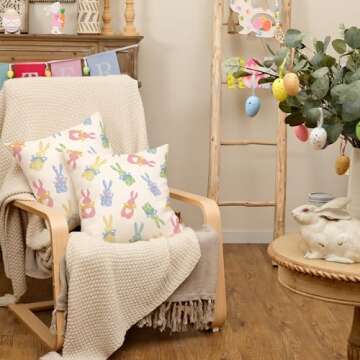 AACORS Easter Pillow Covers Set of 2 for Spring Decor