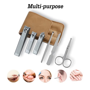 6-Piece Manicure Set - Stainless Steel Nail Clippers