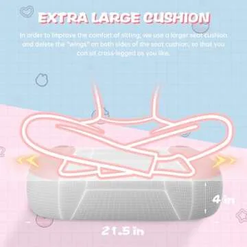 PZDO Pink Gaming Chair, High Back Kawaii Gaming Chair with Footrest & Bunny Ear and Wide Soft Cushion, Gamer Chair Computer Chair for Adults Girls Women, Reclining Chair, Gift, Pink-White