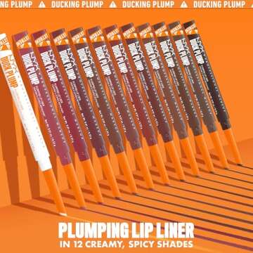 NYX PROFESSIONAL MAKEUP Duck Plump Plumping Lip Liner, Matte Pencil With Up To 10HR Wear, Nude Flip (Nude Lip Liner)