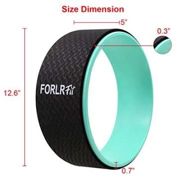 FORLRFIT Yoga Wheel-12.6" x 5" Strong & Comfortable Yoga Prop Wheel for Yoga Poses,Perfect for Stretching,Improving Flexibility and Backbends,Relieve Back Pain