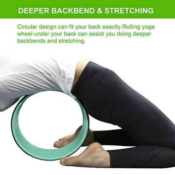 FORLRFIT Yoga Wheel-12.6" x 5" Strong & Comfortable Yoga Prop Wheel for Yoga Poses,Perfect for Stretching,Improving Flexibility and Backbends,Relieve Back Pain