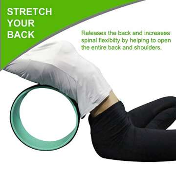FORLRFIT Yoga Wheel-12.6" x 5" Strong & Comfortable Yoga Prop Wheel for Yoga Poses,Perfect for Stretching,Improving Flexibility and Backbends,Relieve Back Pain