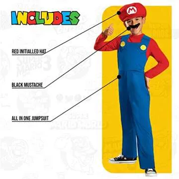 Disguise Nintendo Super Mario Classic Costume for Kids