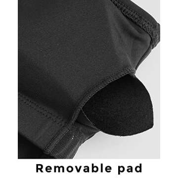 Stelle Womens Wirefree Padded Longline Sports, Yoga Bra, Fitness Workout Running Tank Tops (1-Black, Medium)