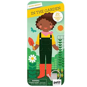 Petit Collage Magnetic Dress-Up Toy for Creative Play in Garden