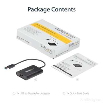 StarTech.com USB 3.0 to DisplayPort Adapter, USB DP Monitor Converter for Windows, 4K, TAA (no support for macOS/ChromeOS/Linux)