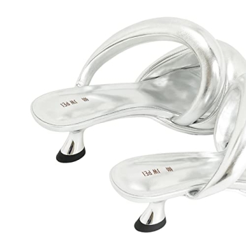 Stylish JW PEI Women's Sara Mule Heeled Sandals in Silver