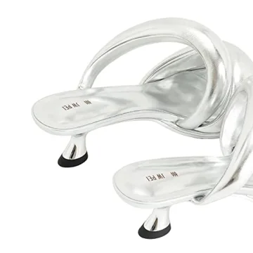 Stylish JW PEI Women's Sara Mule Heeled Sandals in Silver