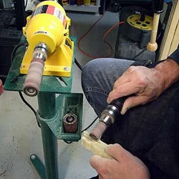 King Arthur’s Tools Patented Guinevere Total Sanding System for Woodworking, Shaping and Finishing - Dual Chuck 3600 RPM Motor + Flexible Drill Shaft + 19 sanding Sleeves and Accessories #11307