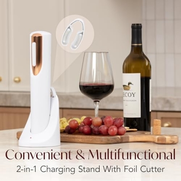 Rechargeable Electric Wine Opener with Foil Cutter Gift