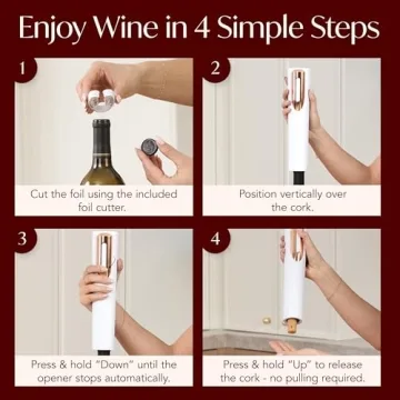 Rechargeable Electric Wine Opener with Foil Cutter Gift