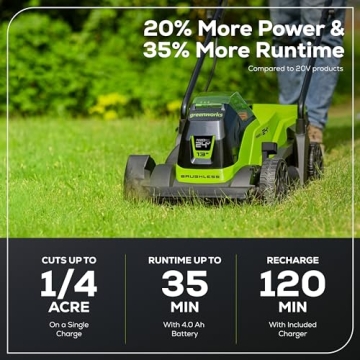 Greenworks 24V 13" Cordless Lawn Mower with Battery