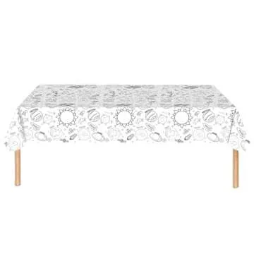 2 Pack Planet Coloring Paper Tablecloth for Kids, Giant Coloring Poster Table Covers, Lovely Planet Tablecloths Coloring Table Cloth Kids Paper Tablecloth Kids Party Rectangle Table Covers 47.2X71 In