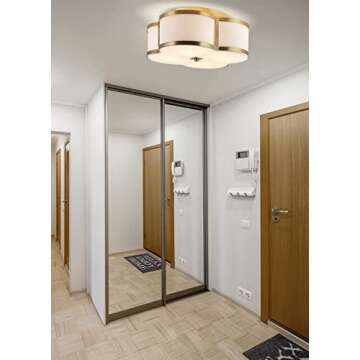 JONATHAN Y JYL9508B Quatrefoil 18" Scalloped Shade Metal Classic Glam LED Flush Mount, Classic, Glam, Transitional, Traditional, Modern, Living Room, Family Room, Kitchen, Bedroom, Foyer, Brass Gold