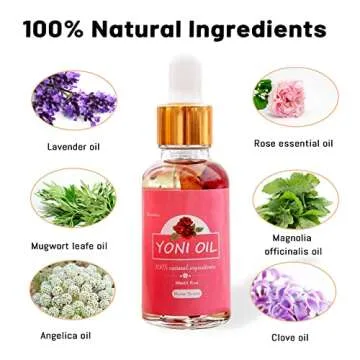 2 Packs Yoni Oil for Women, All Natural Feminine Oil Intimate Deodorant for Women, Ph Balanced and Eliminates Odor, 100% Natural Feminine Serum Made with Rose Essential Oils (1 fl oz/30 ml)