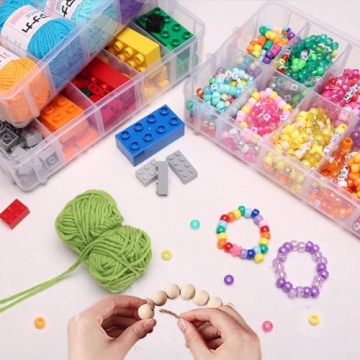 SGHUO 3-Tier Stackable Storage Box for Crafts and More