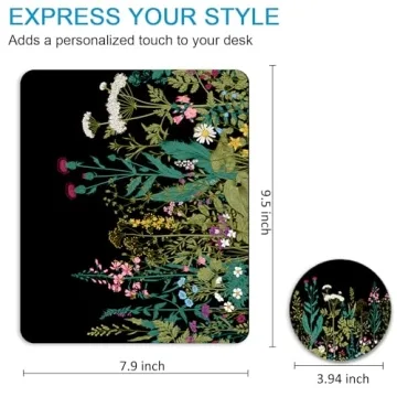 Stylish iDonzon Square Mouse Pad with Coaster for Office and Gaming