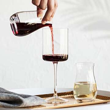 BTaT- Wine decanter, 2 PCS, 9.3 oz, Small Wine Carafe, Small Carafe, Mini Carafe, Glass Wine Carafe, Single Serve Wine Carafe, Small Decanter, Small Wine Decanter, Single Serving Wine decanter