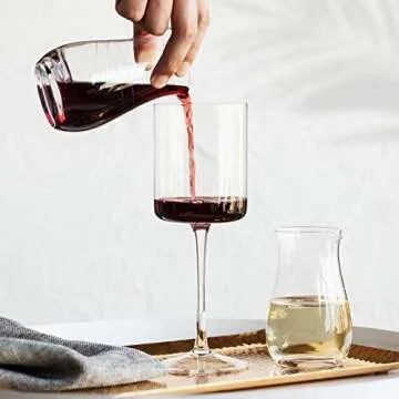 BTaT- Wine decanter, 2 PCS, 9.3 oz, Small Wine Carafe, Small Carafe, Mini Carafe, Glass Wine Carafe, Single Serve Wine Carafe, Small Decanter, Small Wine Decanter, Single Serving Wine decanter