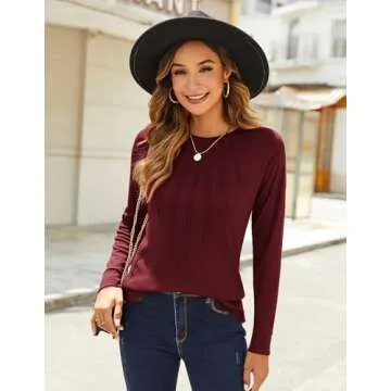 Zeagoo Long Sleeve Tops Casual Tunic Shirts for Women