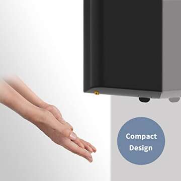 AIKE Automatic Hand Dryer and Soap Dispenser Bundle, Model AK2630 & AK1205 Black