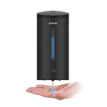 AIKE Automatic Hand Dryer and Soap Dispenser Bundle, Model AK2630 & AK1205 Black