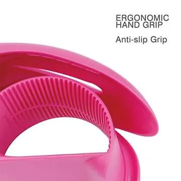 ABEL EVO Packing Tape Dispenser, Pink, 2 Inch Wide Ergonomic Tape Gun for Packing Boxes, Shipping Moving Mailing Box Sealing Carton Packaging, Lightweight Hand-held Heavy Duty Tape Cutter