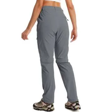 Women's Hiking Pants Quick Dry Convertible Stretch Lightweight Outdoor UPF 40 Fishing Safari Travel ...