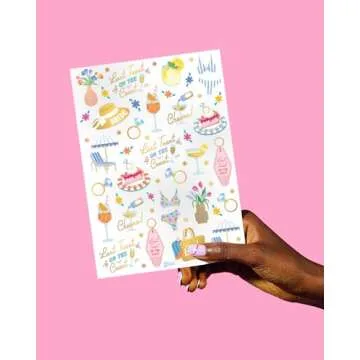 xo, Fetti Last Toast On The Coast Bachelorette Temporary Tattoos - 50 Styles | Beach Bach Party Deco...