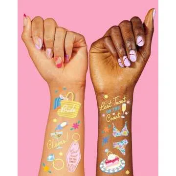 xo, Fetti Bachelorette Temporary Tattoos - 50 Styles