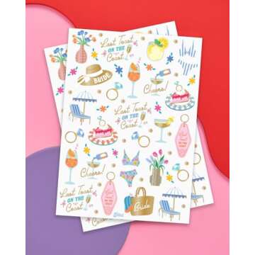 xo, Fetti Bachelorette Temporary Tattoos - 50 Styles