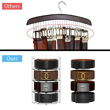 Carmanon Acrylic Belt Organizer - Stylish & Durable Storage