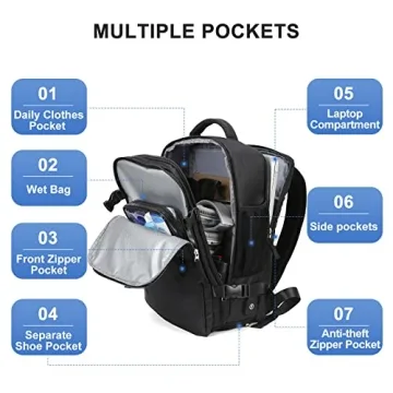 Large Travel Backpack Women Ideal Carry-On Rucksack