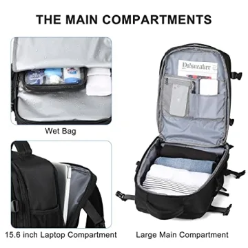Large Travel Backpack Women Ideal Carry-On Rucksack