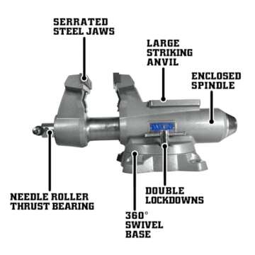 Wilton Mechanics Pro Bench Vise: Heavy-Duty 8" Jaw for All Projects