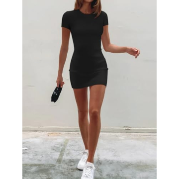 REORIA Women’s Casual Summer Bodycon Mini Dress - Elegant Style