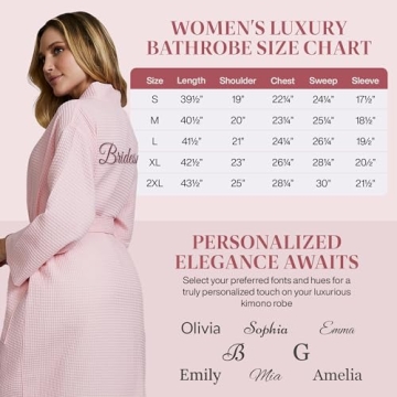 Lotus Linen Women's Lightweight Spa Robe - Personalized