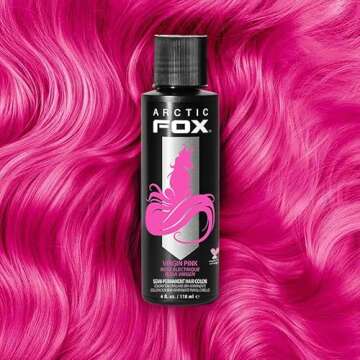 ARCTIC FOX Vegan and Cruelty-Free Semi-Permanent Hair Color Dye (4 Fl Oz, VIRGIN PINK)
