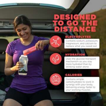 Tailwind Nutrition Endurance Fuel, Electrolyte & Hydration Sports Drink Mix Powder with Caffeine, Gluten-Free, Vegan, Raspberry Buzz, 50 Servings (Caffeinated)