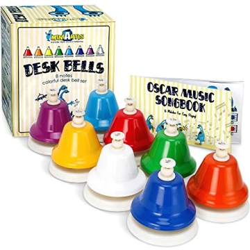 MINIARTIS Desk Bells for Kids | Educational Music Toys for Toddlers 8 Notes Colorful Hand Bells Set ...