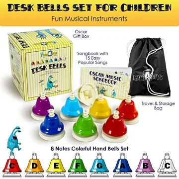 MINIARTIS Desk Bells for Kids - Fun Musical Toys for Toddlers