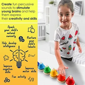 MINIARTIS Desk Bells for Kids - Fun Musical Toys for Toddlers