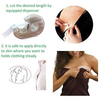 Women Clothing Tape,Beauty Tape,Fashion Double Sided Tape for Clothing and Body,Scarf, Clear Transpa...