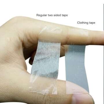 Women Clothing Tape,Beauty Tape,Fashion Double Sided Tape for Clothing and Body,Scarf, Clear Transparent Tape for All Fabric Types and All Skin, 16.5 Ft