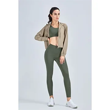 Altiland Women's Cropped Athletic Jacket for Running