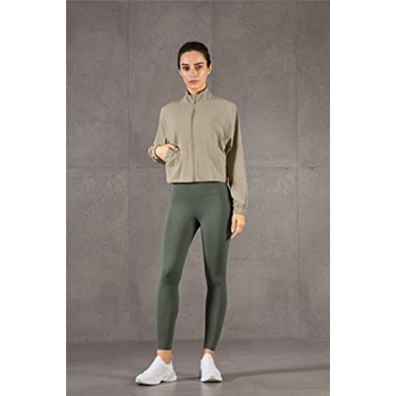 Altiland Women's Cropped Athletic Jacket for Running