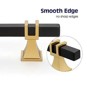 Haliwu Stylish Black and Gold Cabinet Handles Pack