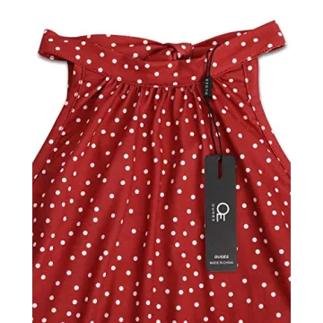 Shop OUGES Women's Floral Halter Neck Summer Dress